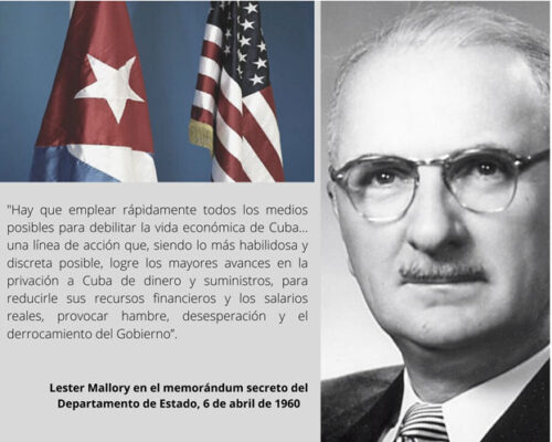 La imposición del bloqueo a Cuba