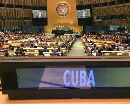 No al bloqueo contra Cuba