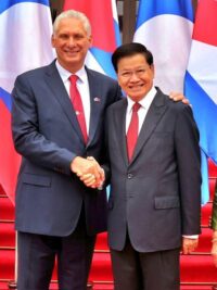 Visita Díaz-Canel la República Democrática Popular Lao